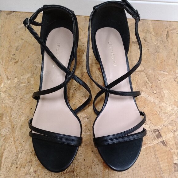 Black Strappy High-Heel Sandals - NWOT - Picture 3 of 7